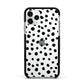Polka Dot Apple iPhone 11 Pro in Silver with Black Impact Case