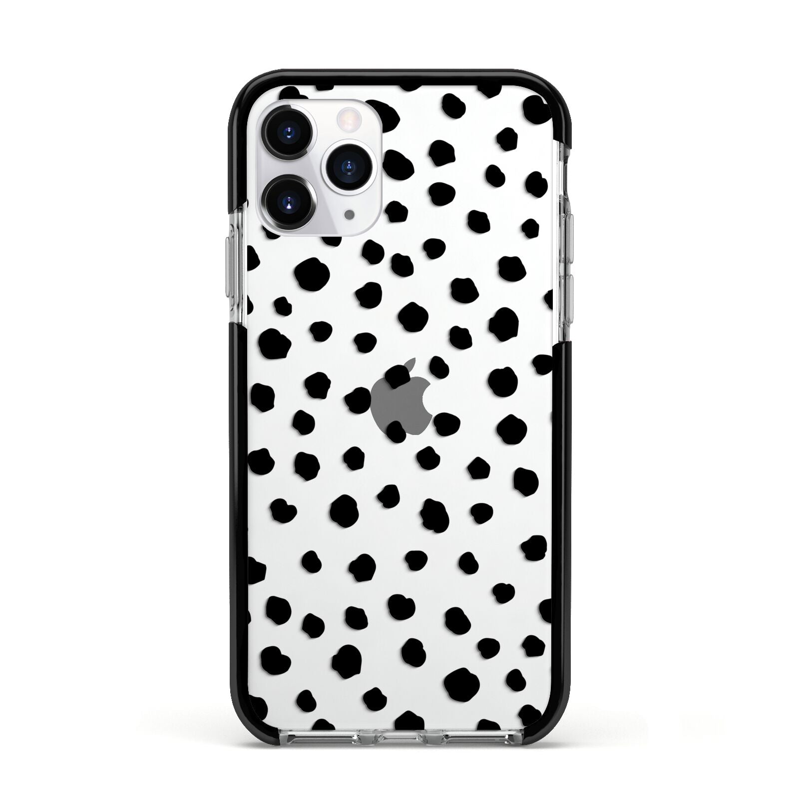 Polka Dot Apple iPhone 11 Pro in Silver with Black Impact Case