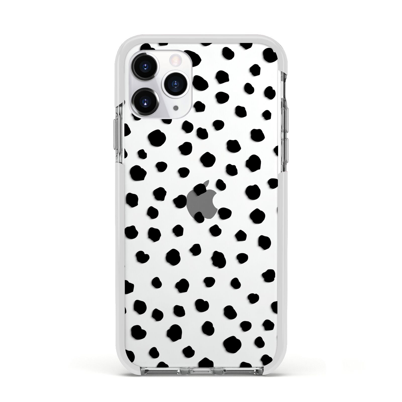 Polka Dot Apple iPhone 11 Pro in Silver with White Impact Case