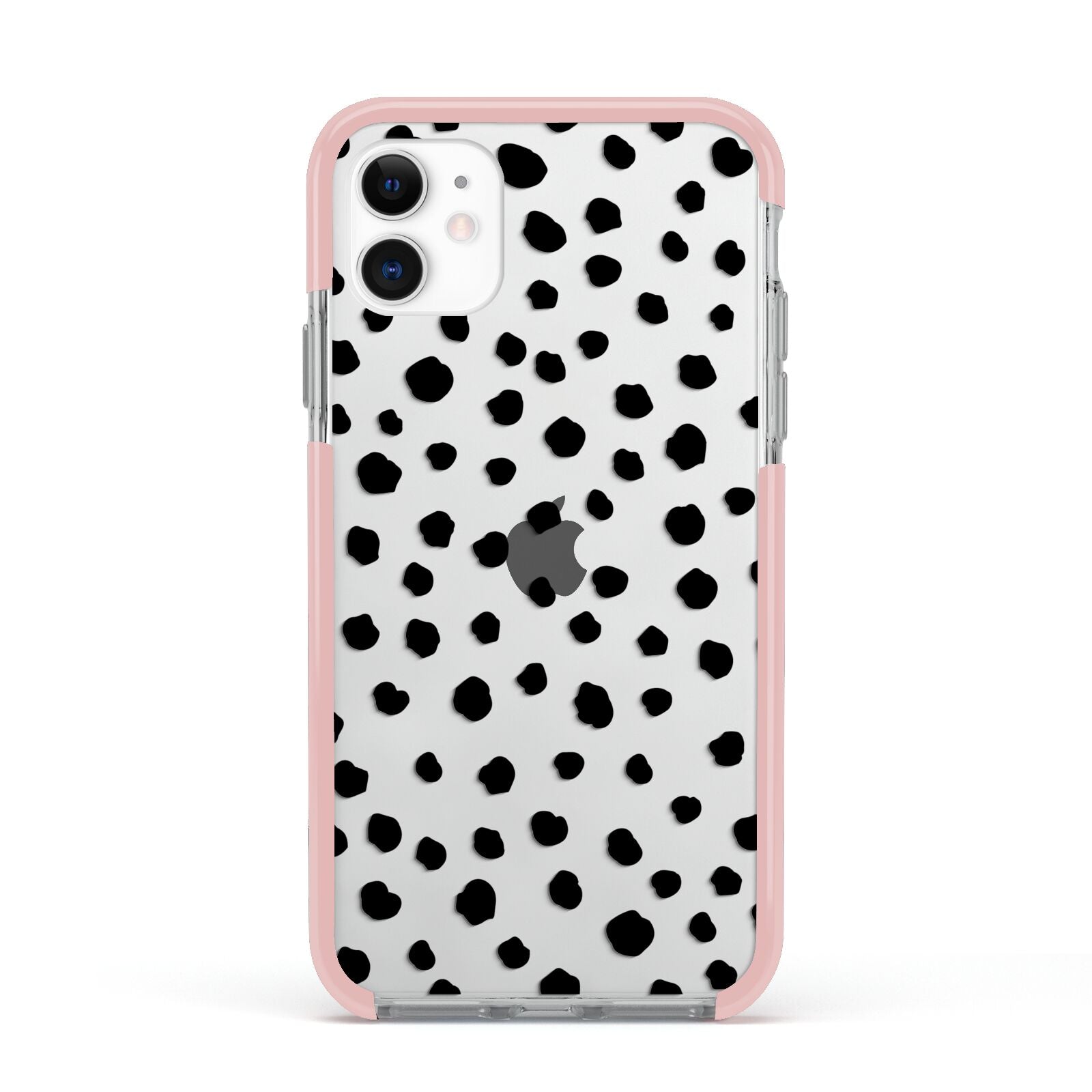 Polka Dot Apple iPhone 11 in White with Pink Impact Case
