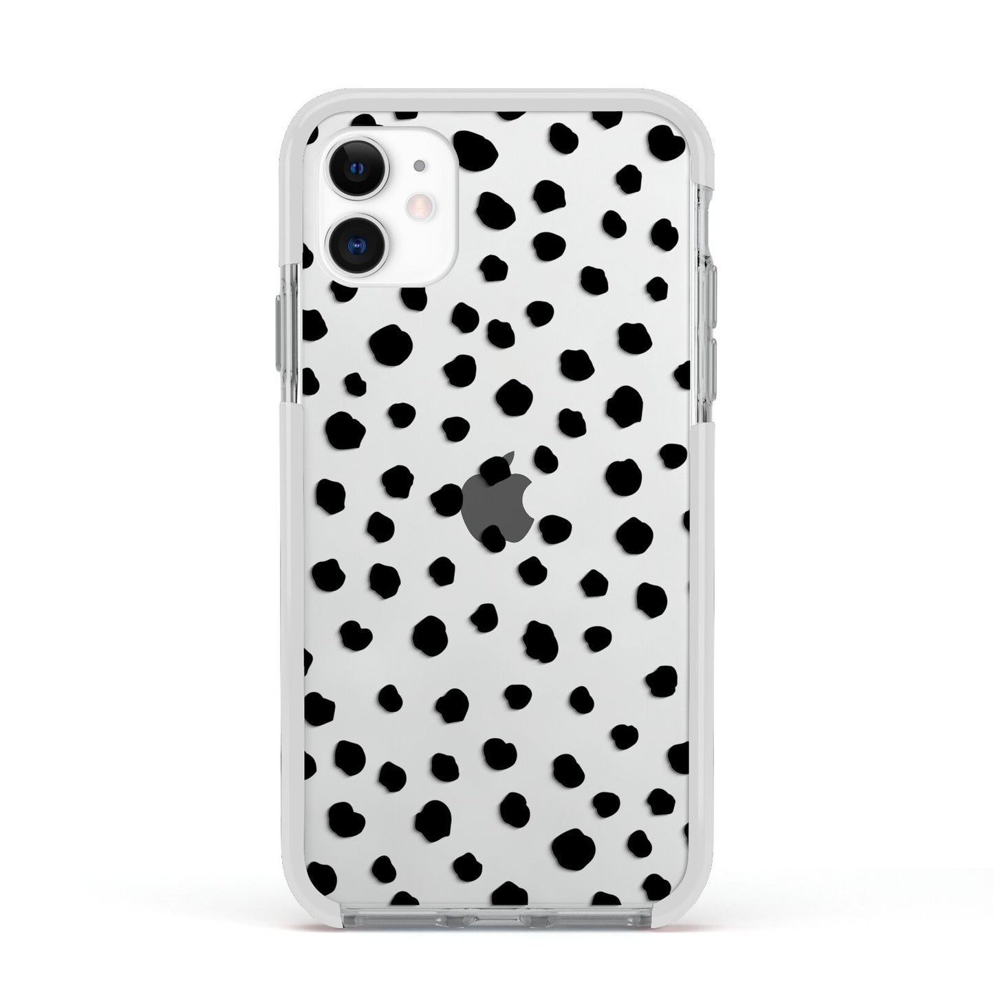 Polka Dot Apple iPhone 11 in White with White Impact Case