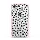 Polka Dot Apple iPhone XR Impact Case Pink Edge on Silver Phone