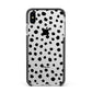 Polka Dot Apple iPhone Xs Max Impact Case Black Edge on Silver Phone