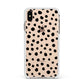 Polka Dot Apple iPhone Xs Max Impact Case White Edge on Gold Phone