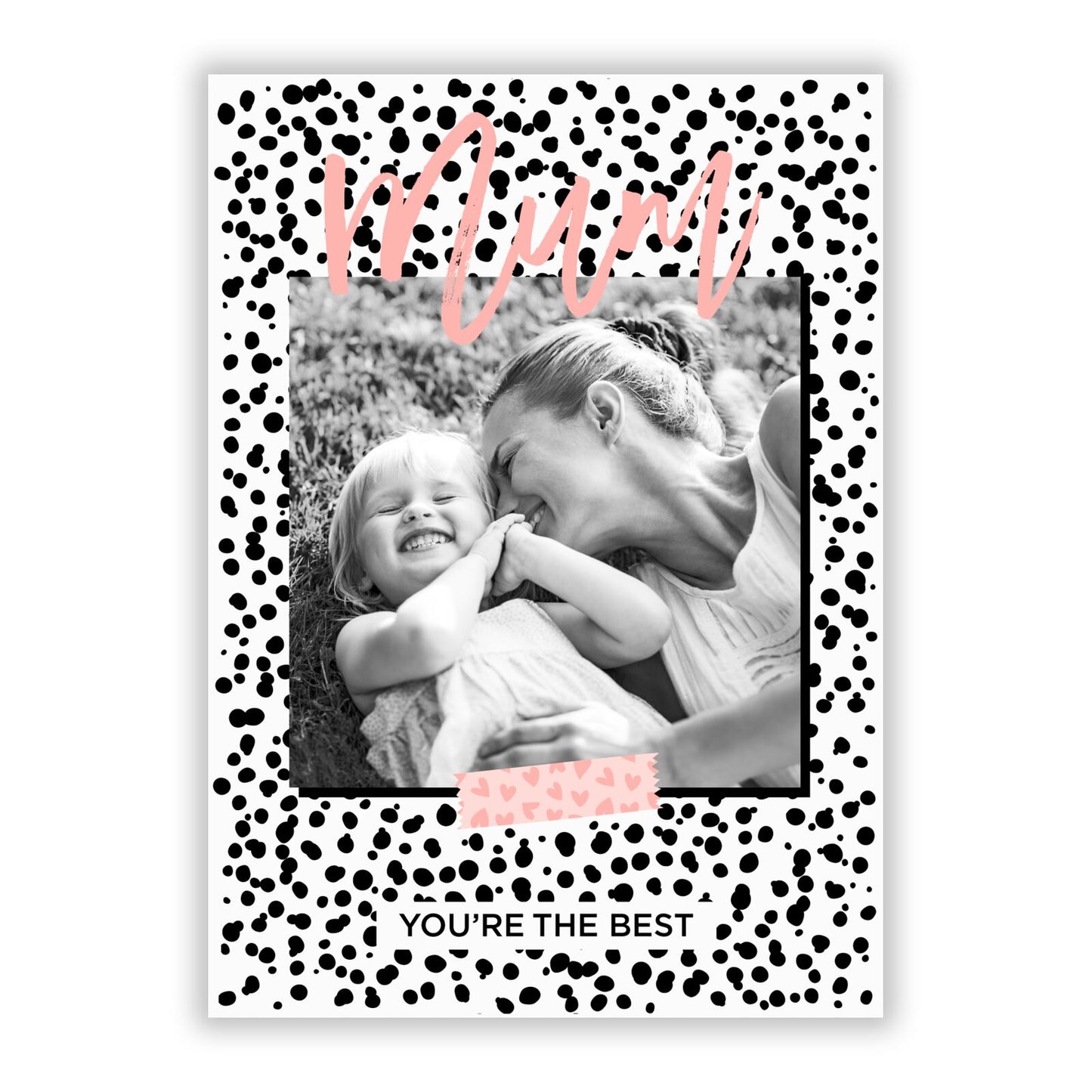 Polka Dot Mum A5 Flat Greetings Card