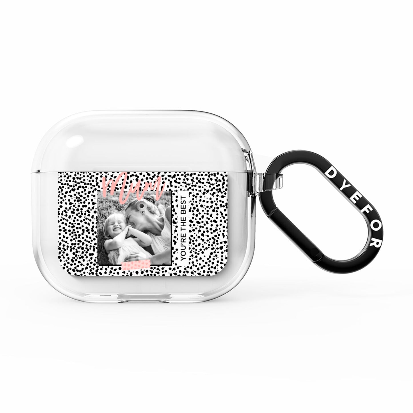 Polka Dot Mum AirPods Clear Case 3rd Gen