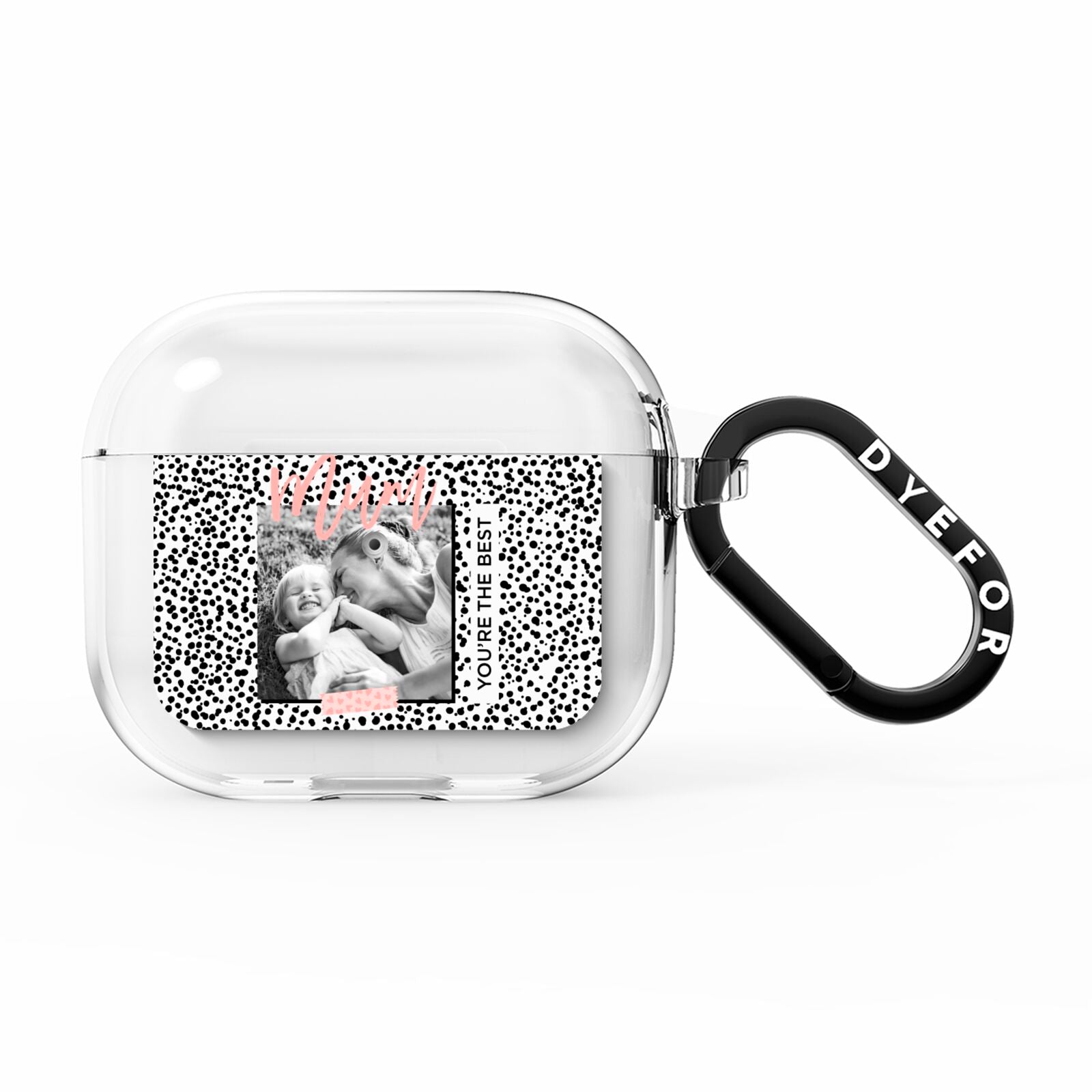 Polka Dot Mum AirPods Clear Case 3rd Gen