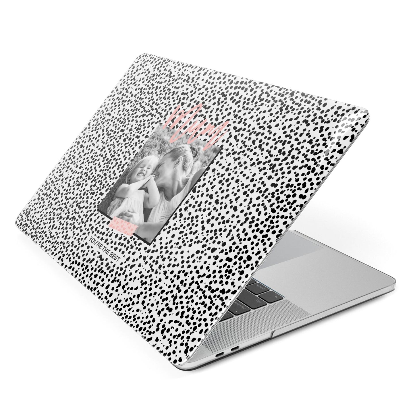 Polka Dot Mum Apple MacBook Case Side View