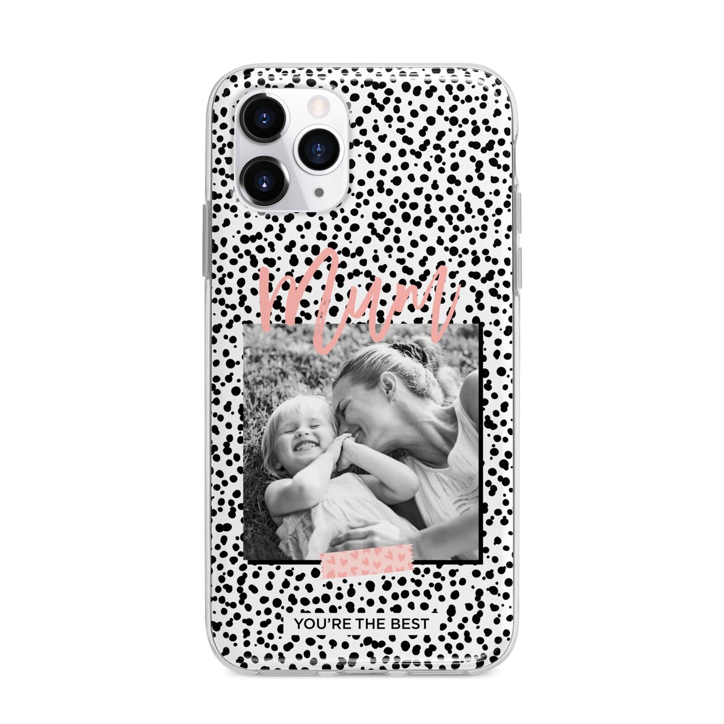 Polka Dot Mum Apple iPhone 11 Pro in Silver with Bumper Case