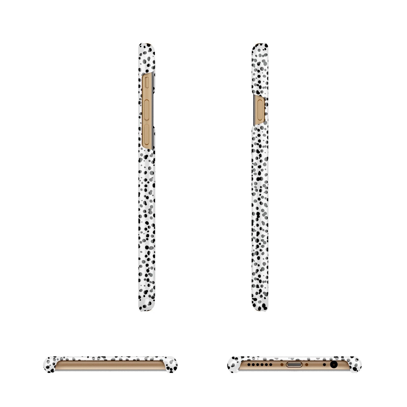 Polka Dot Mum Apple iPhone 6 3D Wrap Snap Case Angled Images