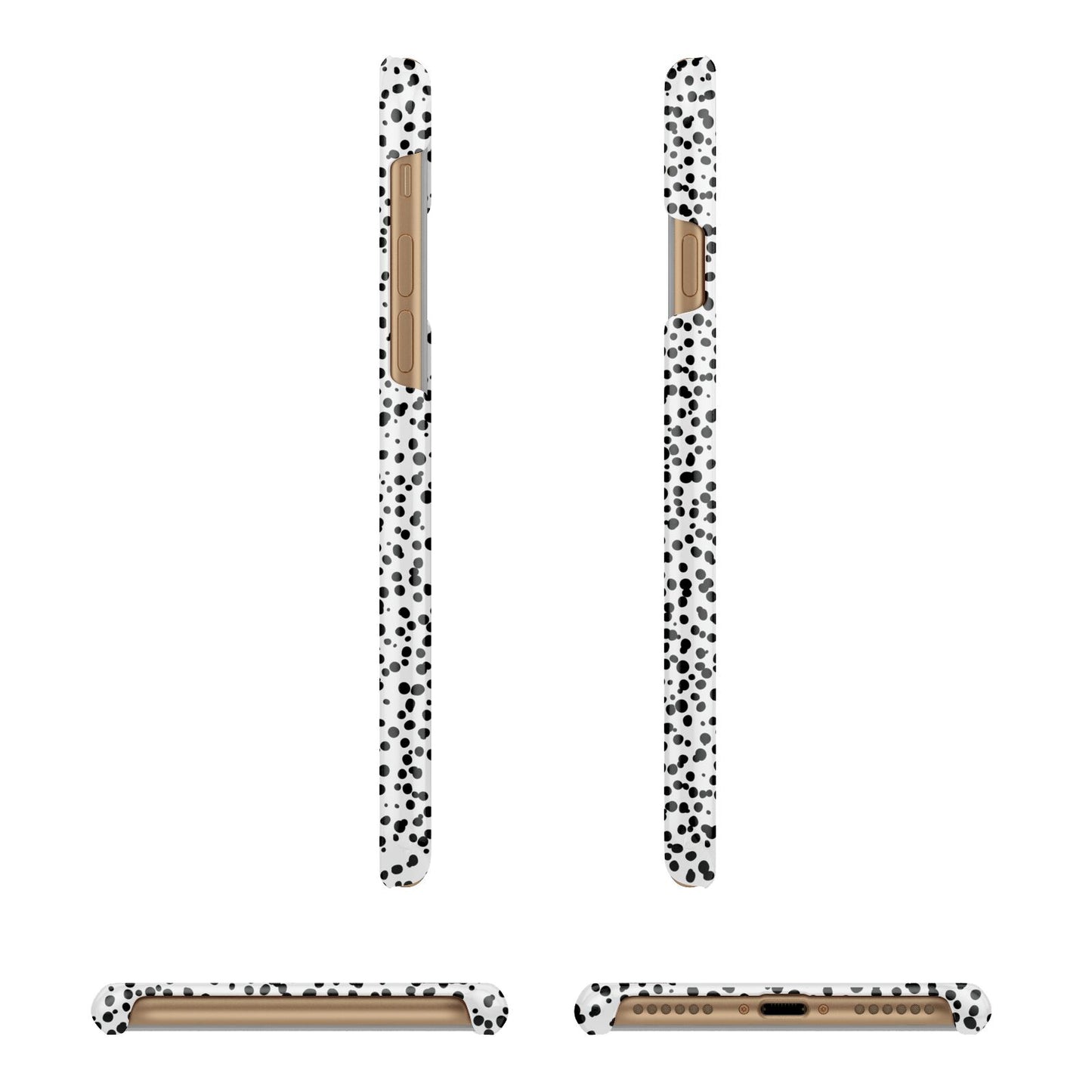 Polka Dot Mum Apple iPhone 7 8 3D Wrap Snap Case Angled Images