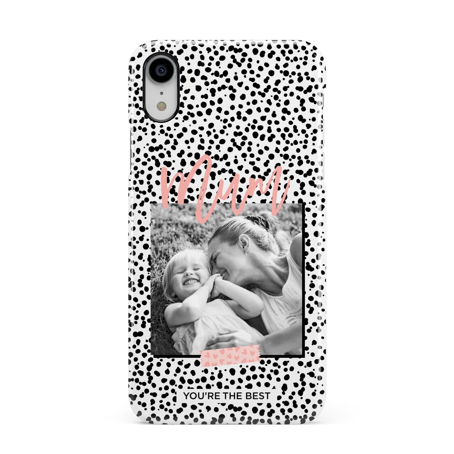 Polka Dot Mum Apple iPhone XR White 3D Snap Case