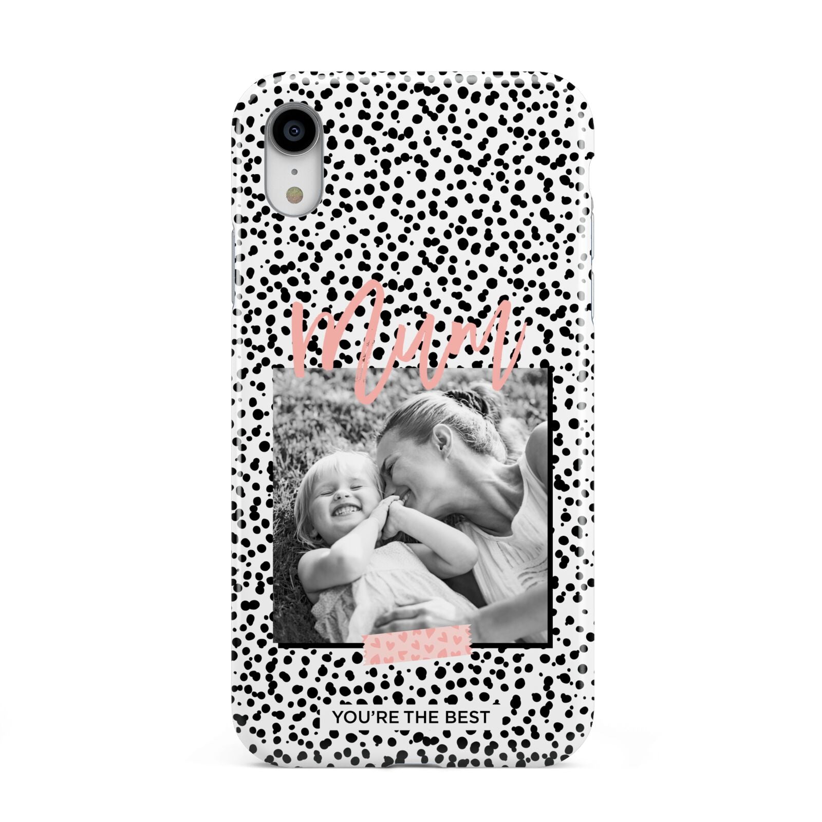 Polka Dot Mum Apple iPhone XR White 3D Tough Case
