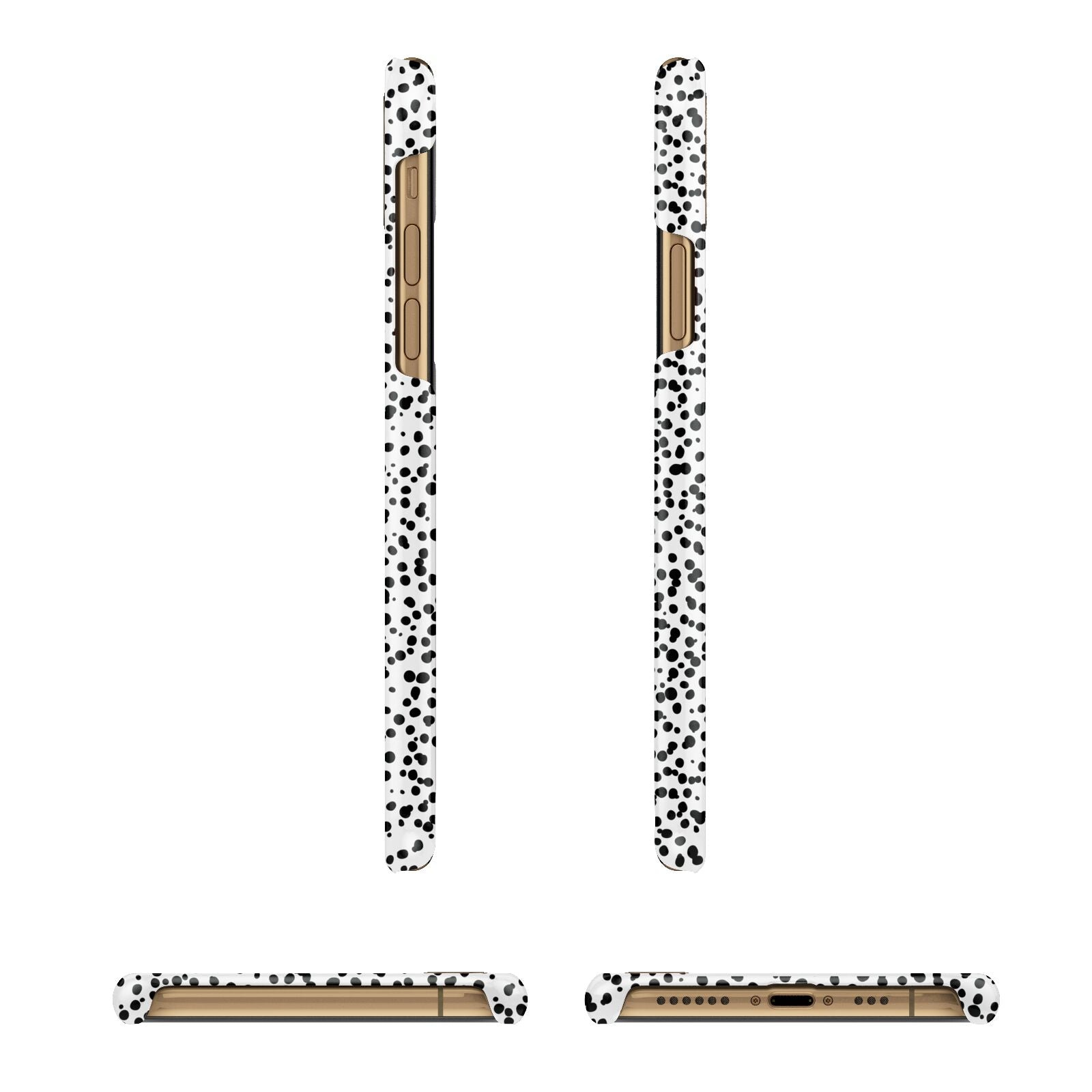 Polka Dot Mum Apple iPhone Xs 3D Wrap Snap Case Angled Images