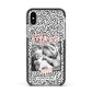 Polka Dot Mum Apple iPhone Xs Impact Case Black Edge on Silver Phone