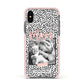 Polka Dot Mum Apple iPhone Xs Impact Case Pink Edge on Black Phone