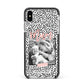 Polka Dot Mum Apple iPhone Xs Max Impact Case Black Edge on Silver Phone
