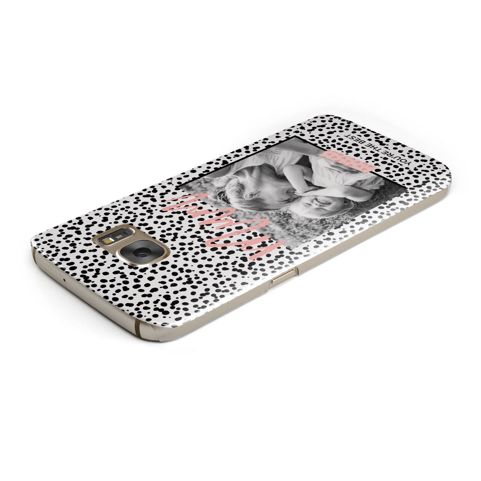 Polka Dot Mum Samsung Galaxy Case Top Cutout
