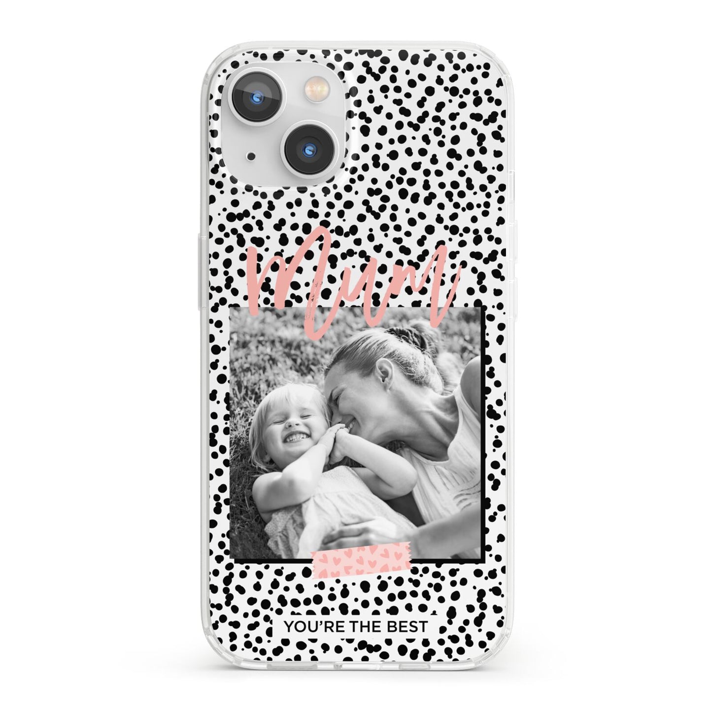 Polka Dot Mum iPhone 13 Clear Bumper Case