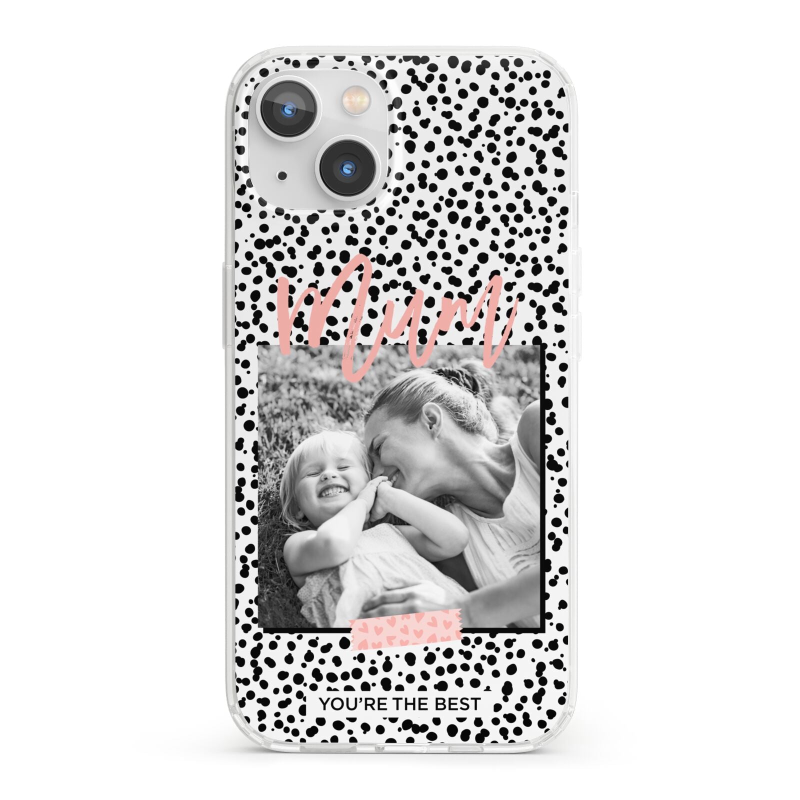 Polka Dot Mum iPhone 13 Clear Bumper Case
