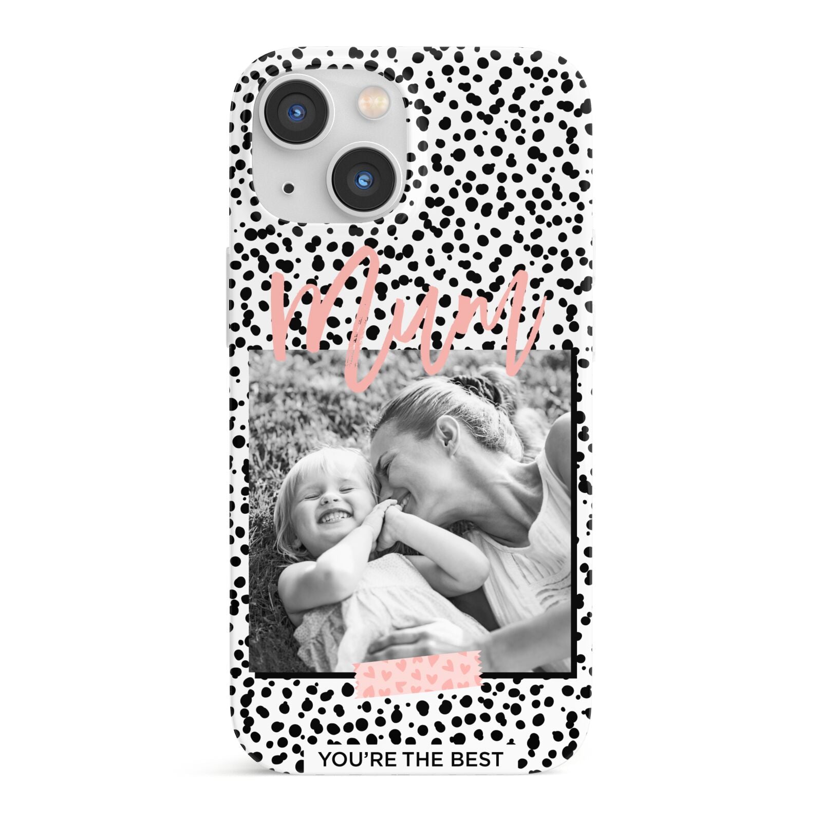 Polka Dot Mum iPhone 13 Mini Full Wrap 3D Snap Case