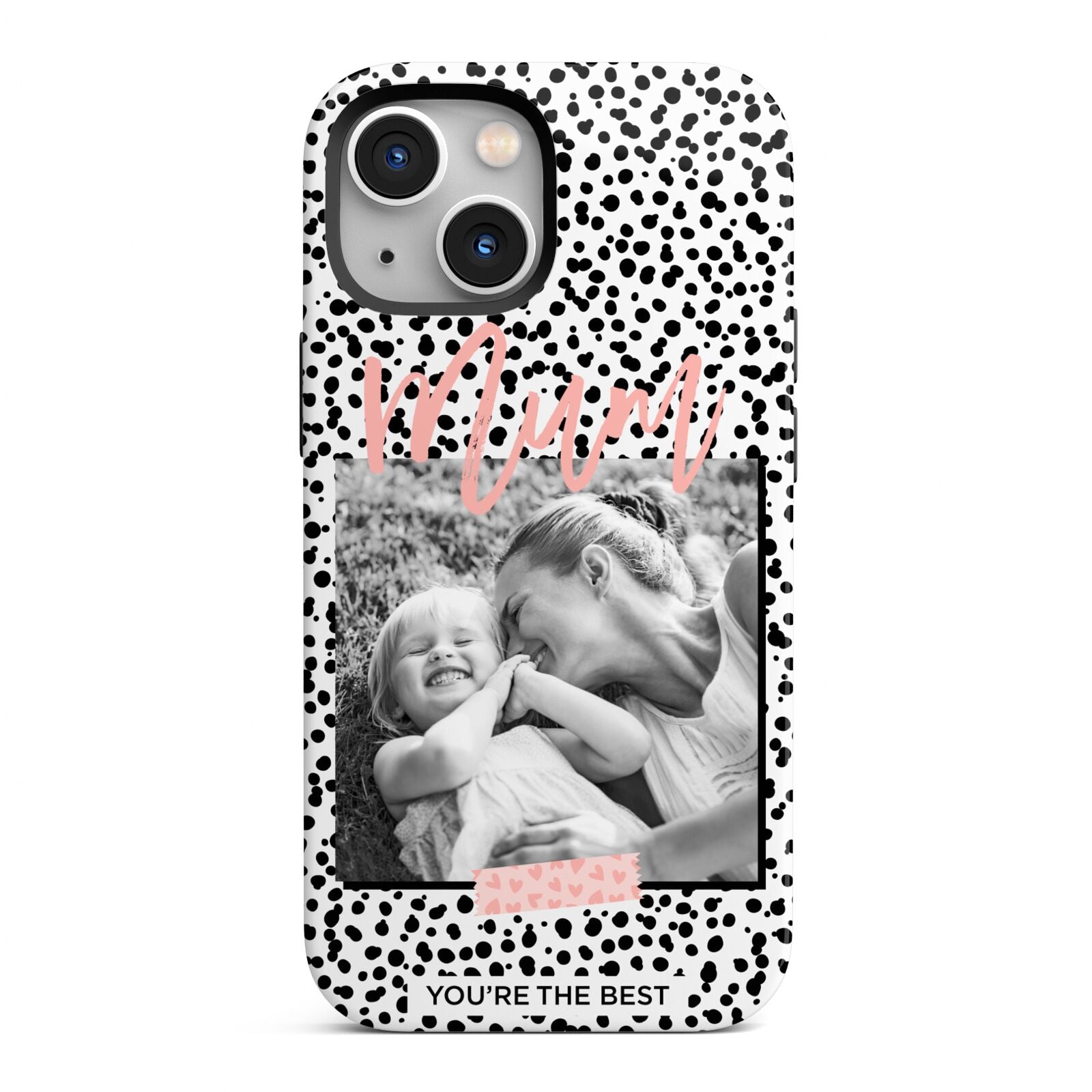 Polka Dot Mum iPhone 13 Mini Full Wrap 3D Tough Case
