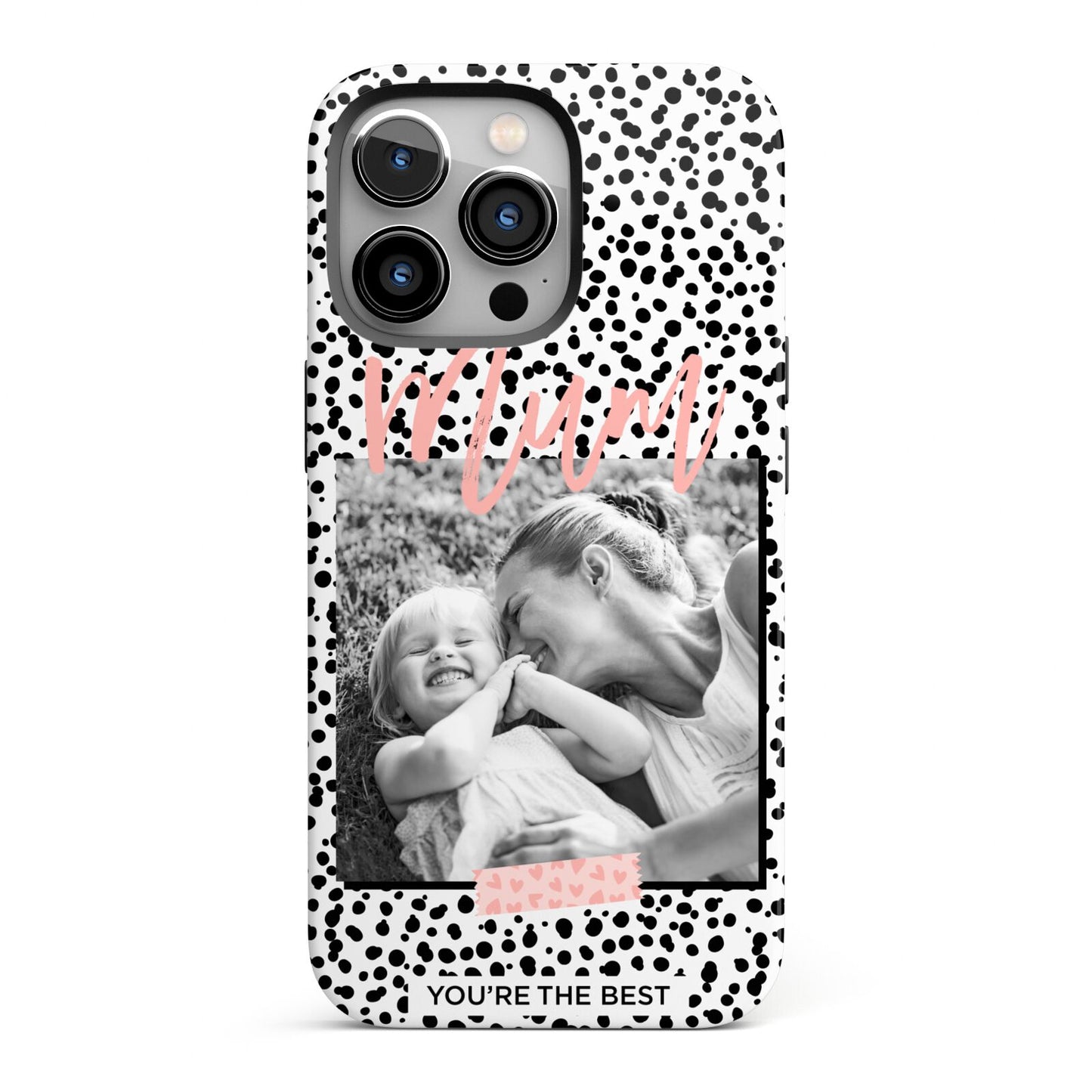 Polka Dot Mum iPhone 13 Pro Full Wrap 3D Tough Case