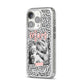 Polka Dot Mum iPhone 14 Pro Glitter Tough Case Silver Angled Image
