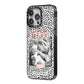Polka Dot Mum iPhone 14 Pro Max Black Impact Case Side Angle on Silver phone