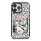 Polka Dot Mum iPhone 14 Pro Max Black Impact Case on Silver phone