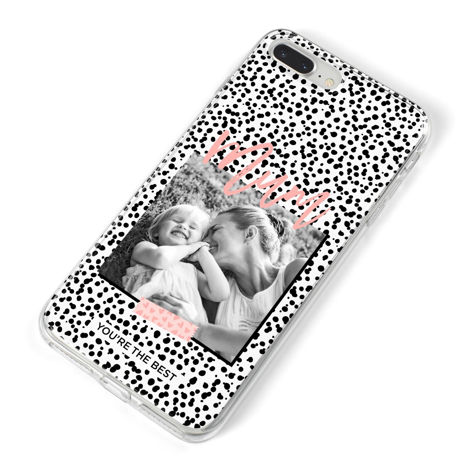 Polka Dot Mum iPhone 8 Plus Bumper Case on Silver iPhone Alternative Image