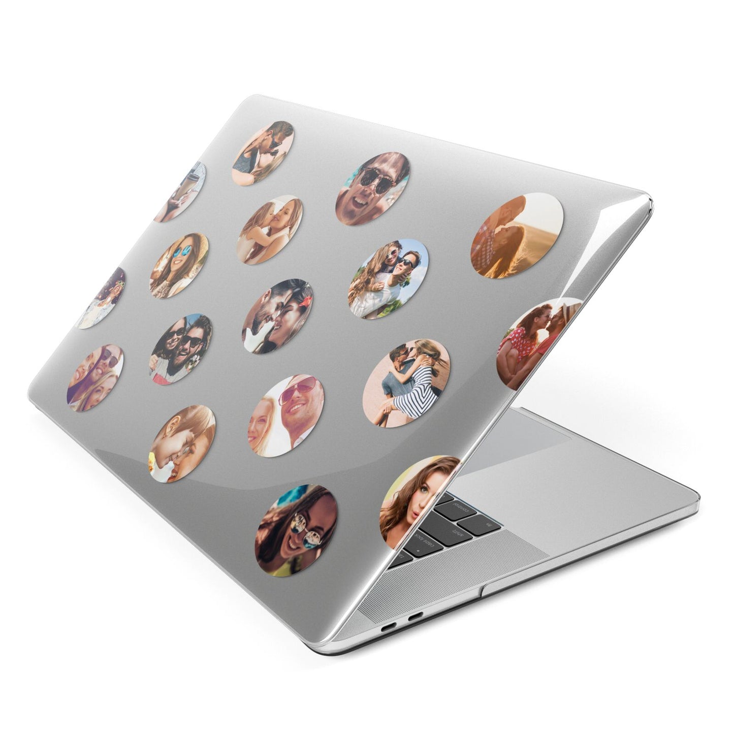 Polka Dot Photo Montage Upload Apple MacBook Case Side View