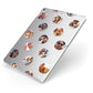 Polka Dot Photo Montage Upload Apple iPad Case on Silver iPad Side View