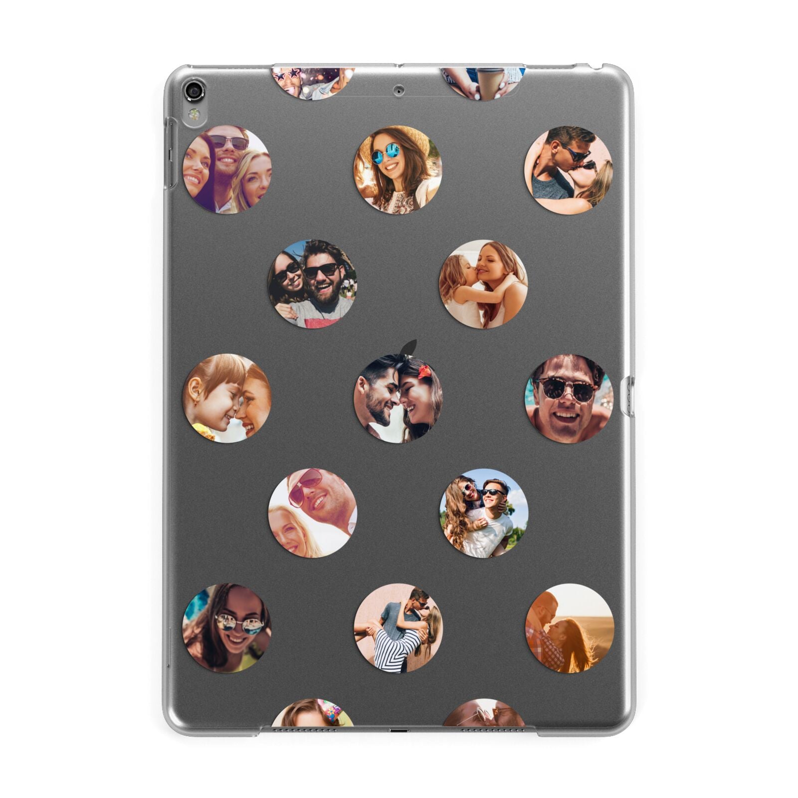 Polka Dot Photo Montage Upload Apple iPad Grey Case