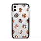 Polka Dot Photo Montage Upload Apple iPhone 11 in White with Black Impact Case