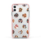Polka Dot Photo Montage Upload Apple iPhone 11 in White with Pink Impact Case