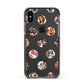 Polka Dot Photo Montage Upload Apple iPhone Xs Impact Case Black Edge on Black Phone