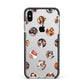 Polka Dot Photo Montage Upload Apple iPhone Xs Max Impact Case Black Edge on Silver Phone