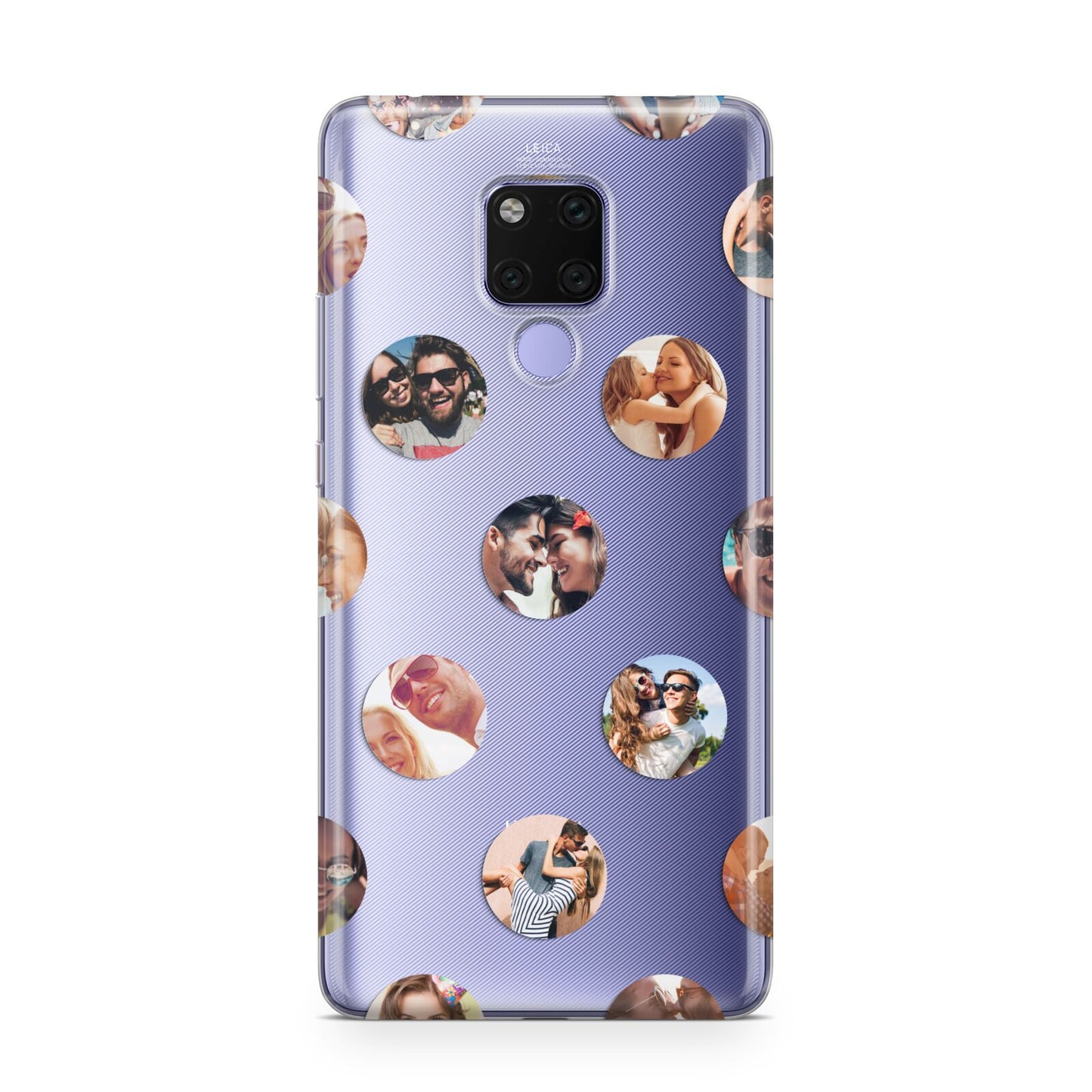 Polka Dot Photo Montage Upload Huawei Mate 20X Phone Case
