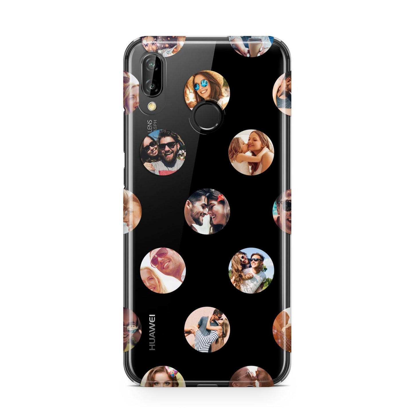 Polka Dot Photo Montage Upload Huawei P20 Lite Phone Case