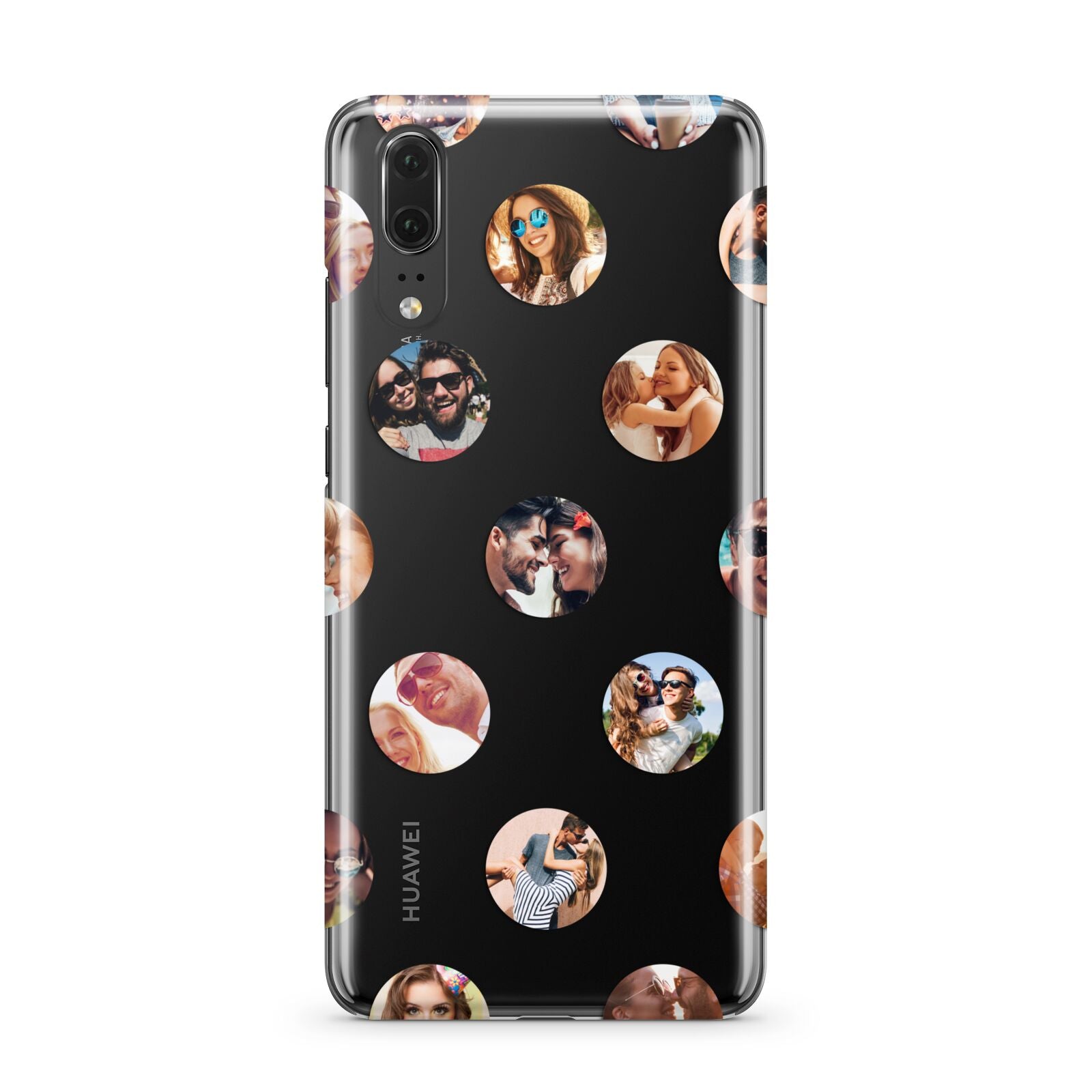 Polka Dot Photo Montage Upload Huawei P20 Phone Case