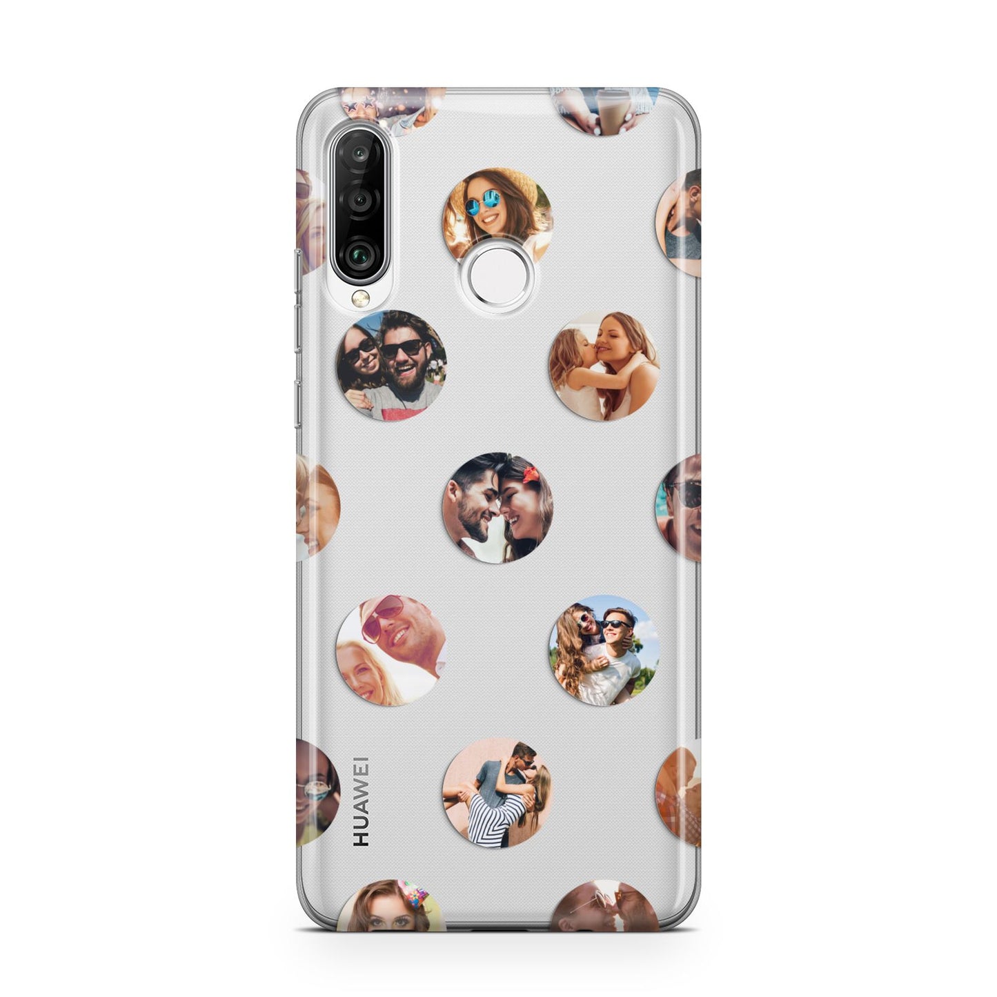 Polka Dot Photo Montage Upload Huawei P30 Lite Phone Case