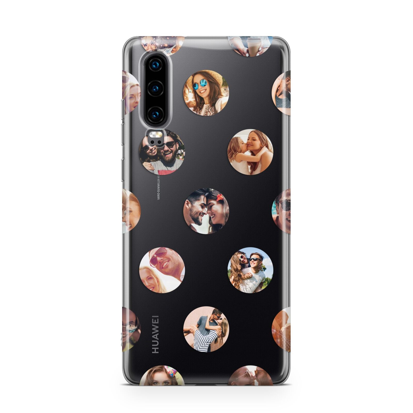 Polka Dot Photo Montage Upload Huawei P30 Phone Case