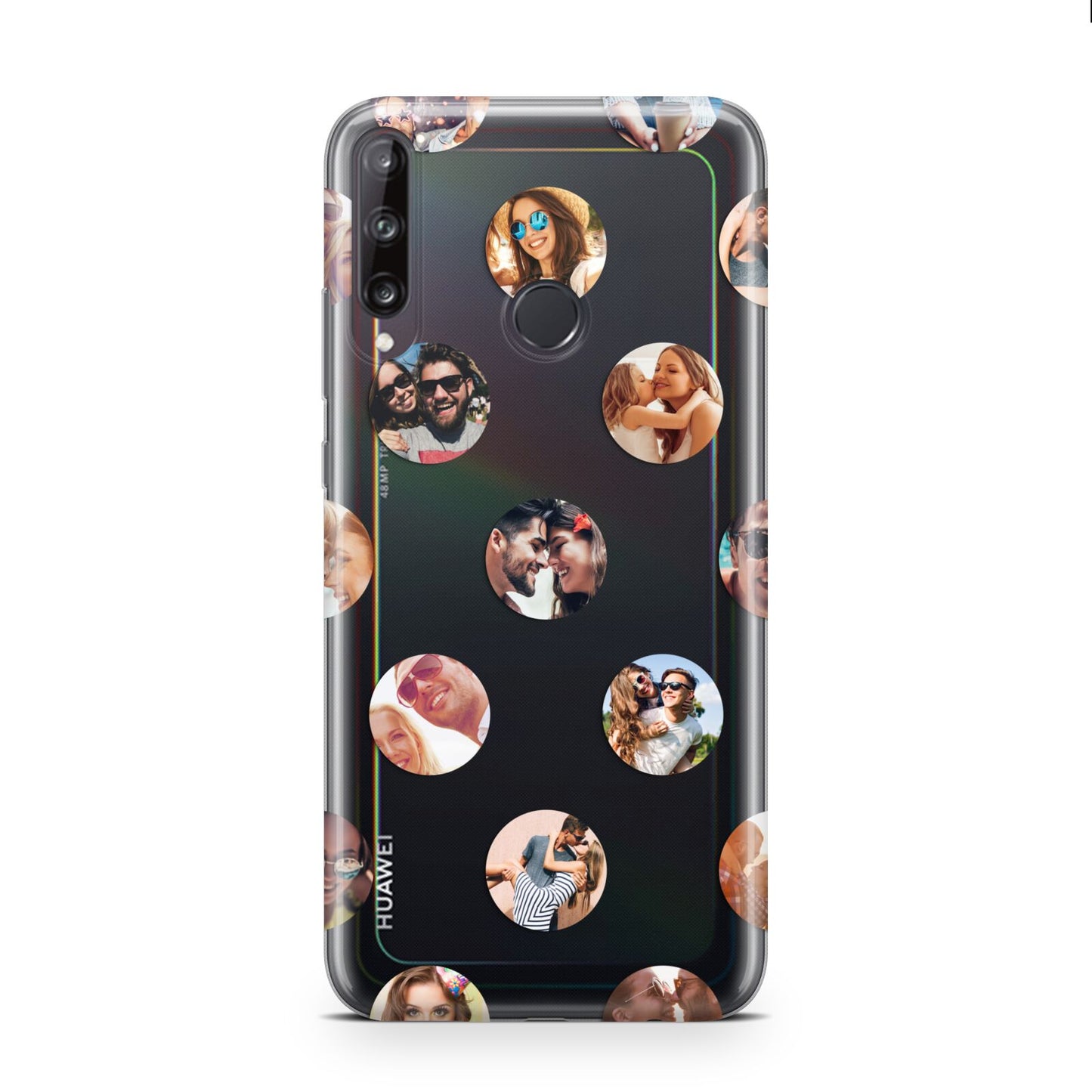 Polka Dot Photo Montage Upload Huawei P40 Lite E Phone Case