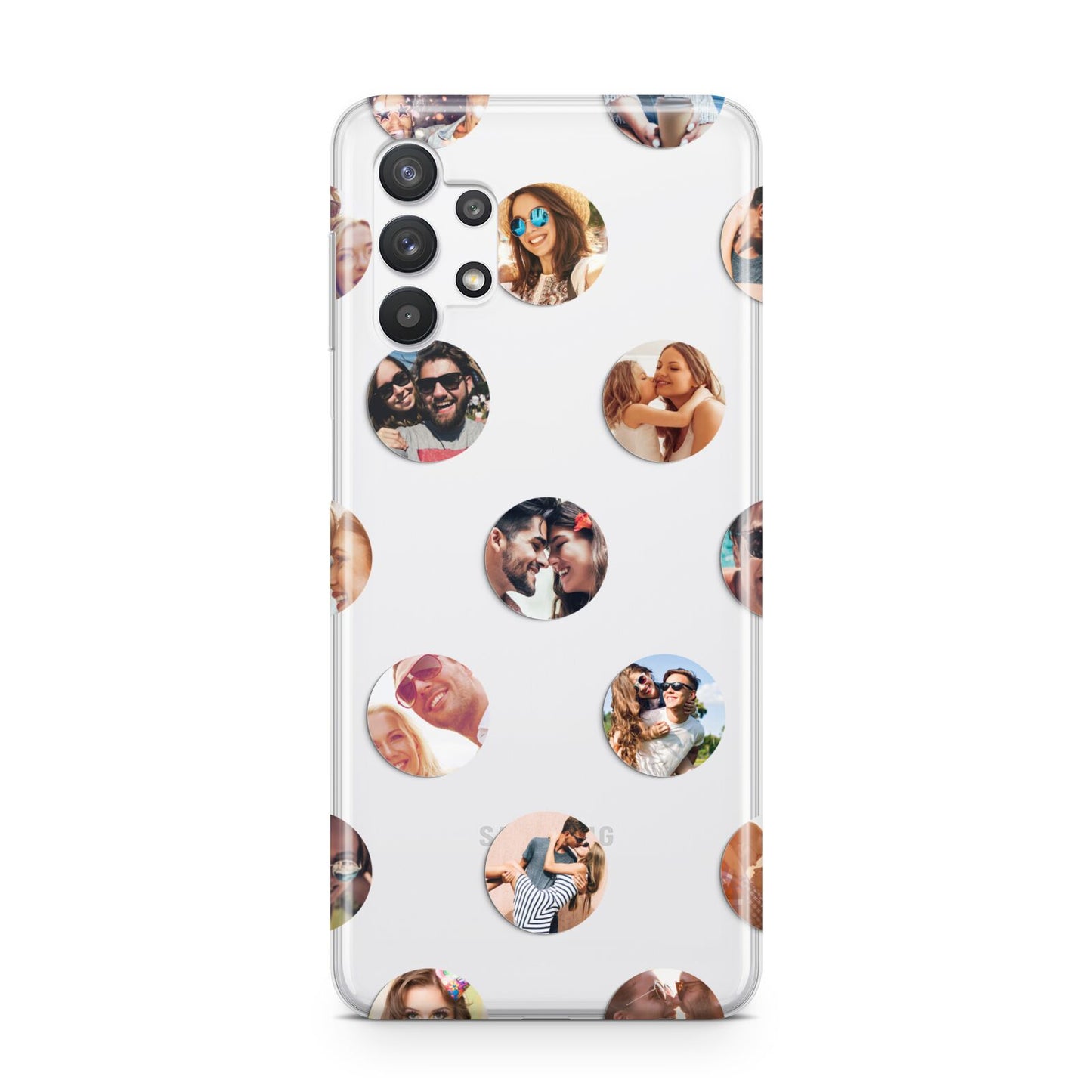 Polka Dot Photo Montage Upload Samsung A32 5G Case