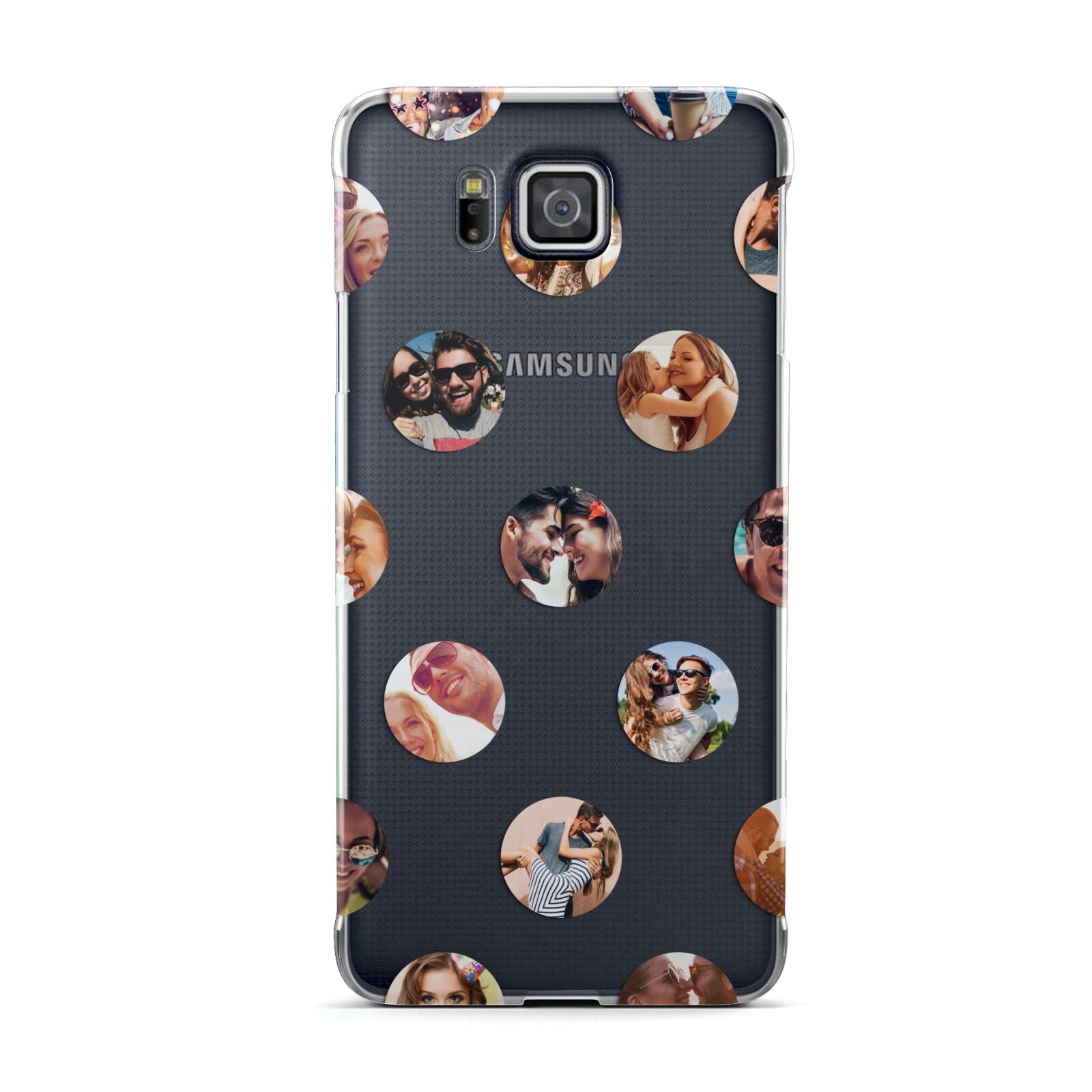 Polka Dot Photo Montage Upload Samsung Galaxy Alpha Case