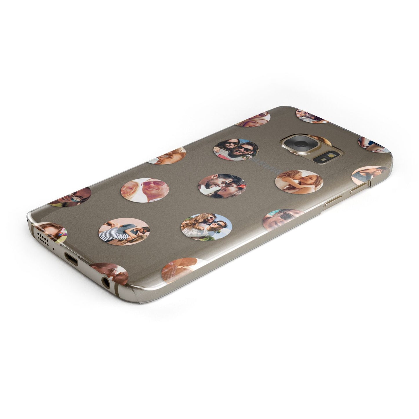 Polka Dot Photo Montage Upload Samsung Galaxy Case Bottom Cutout