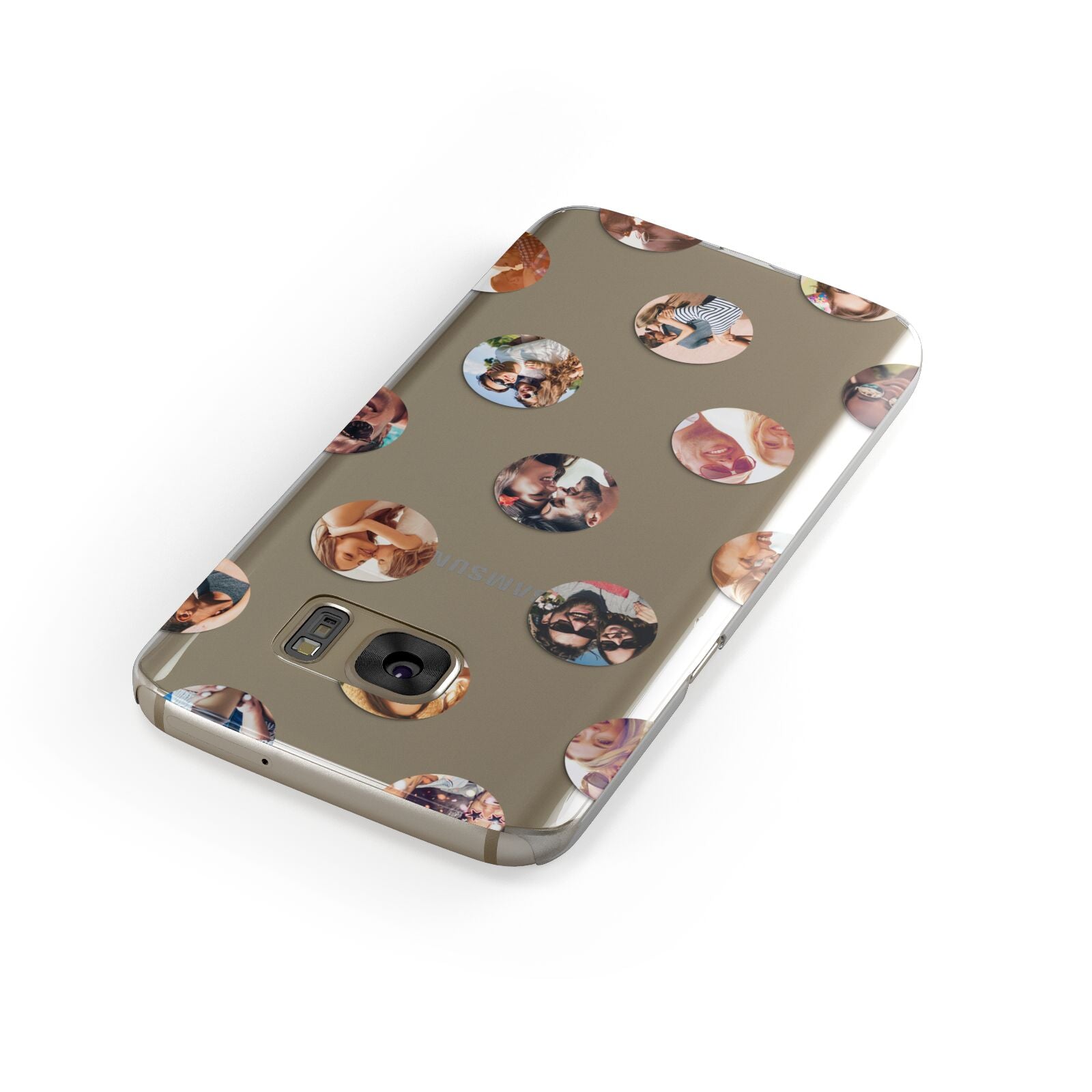 Polka Dot Photo Montage Upload Samsung Galaxy Case Front Close Up