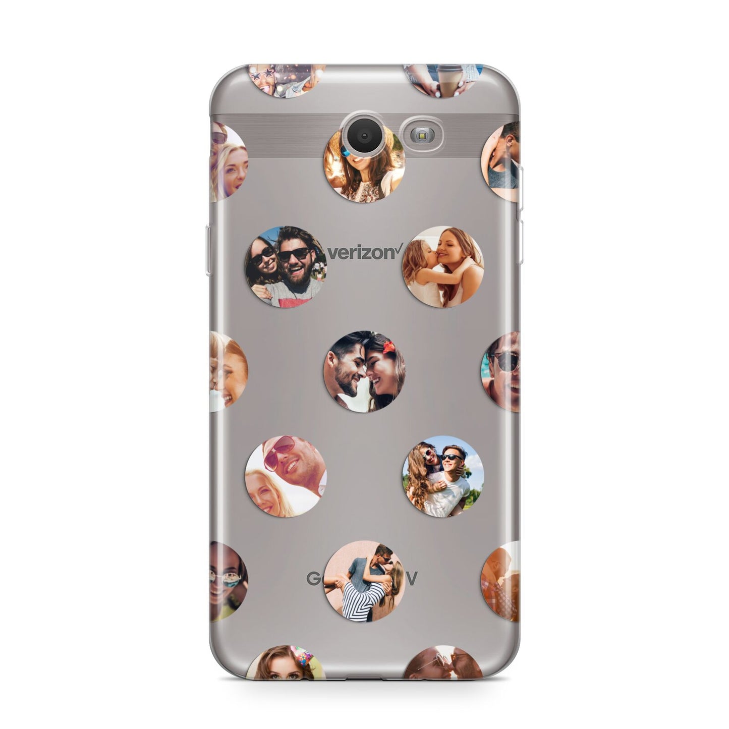 Polka Dot Photo Montage Upload Samsung Galaxy J7 2017 Case