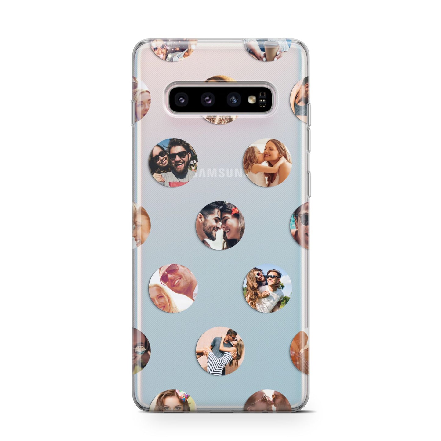 Polka Dot Photo Montage Upload Samsung Galaxy S10 Case